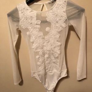 White Mesh Bodysuit